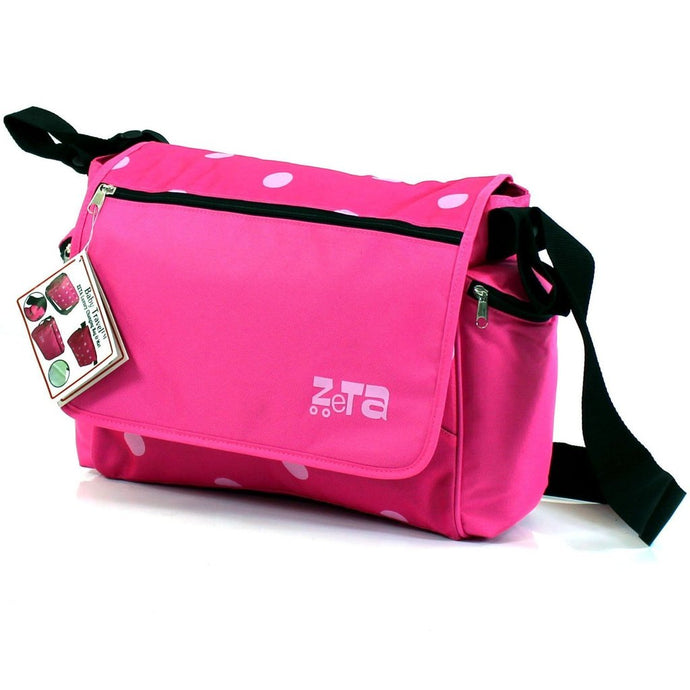 (x12 Units) Luxury Bag & Changing Mat - Pink Dots