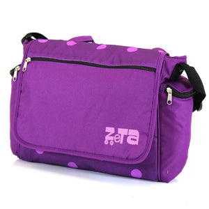 (x12 Units) Luxury Bag & Changing Mat -Plum Dots
