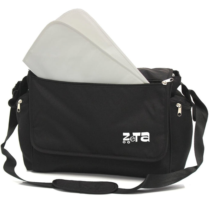 (x12 Units) Luxury Bag & Changing Mat - Black