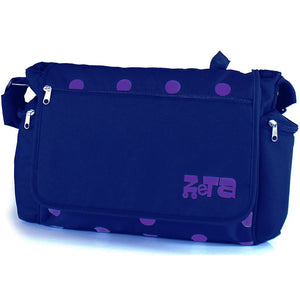 (x12 Units) Luxury Bag & Changing Mat - Navy Dots