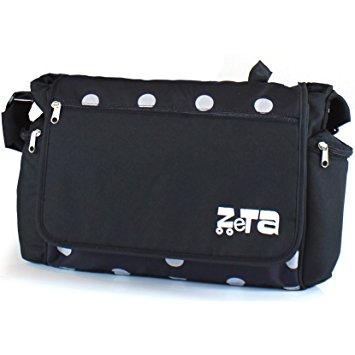 (x12 Units) Luxury Bag & Changing Mat - Black Dots